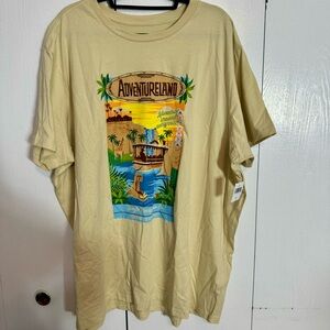 NWT. DISNEYLAND RESORT ADVENTURELAND BEIGE T-SHIRT 3XL.